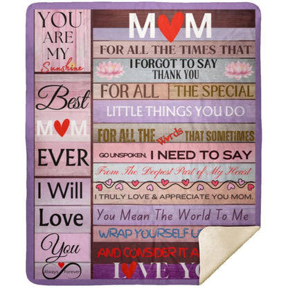 To My Mom | Mother's Birth Day Christmas Holiday Blanket | For All The Times |