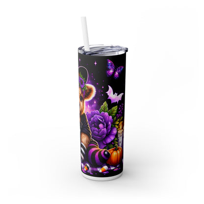 Halloween Skinny Tumbler with Straw, Holiday Gift | for Her 2