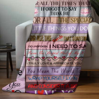 To My Mom | Mother's Birth Day Christmas Holiday Blanket | For All The Times |