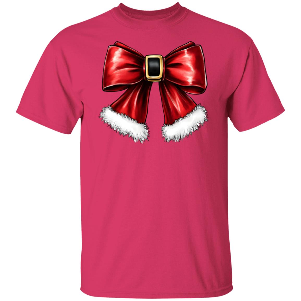 Santa bow Christmas Holiday Gift T-shirt