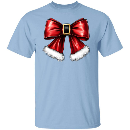 Santa bow Christmas Holiday Gift T-shirt