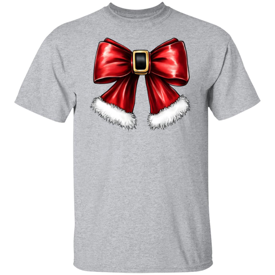 Santa bow Christmas Holiday Gift T-shirt