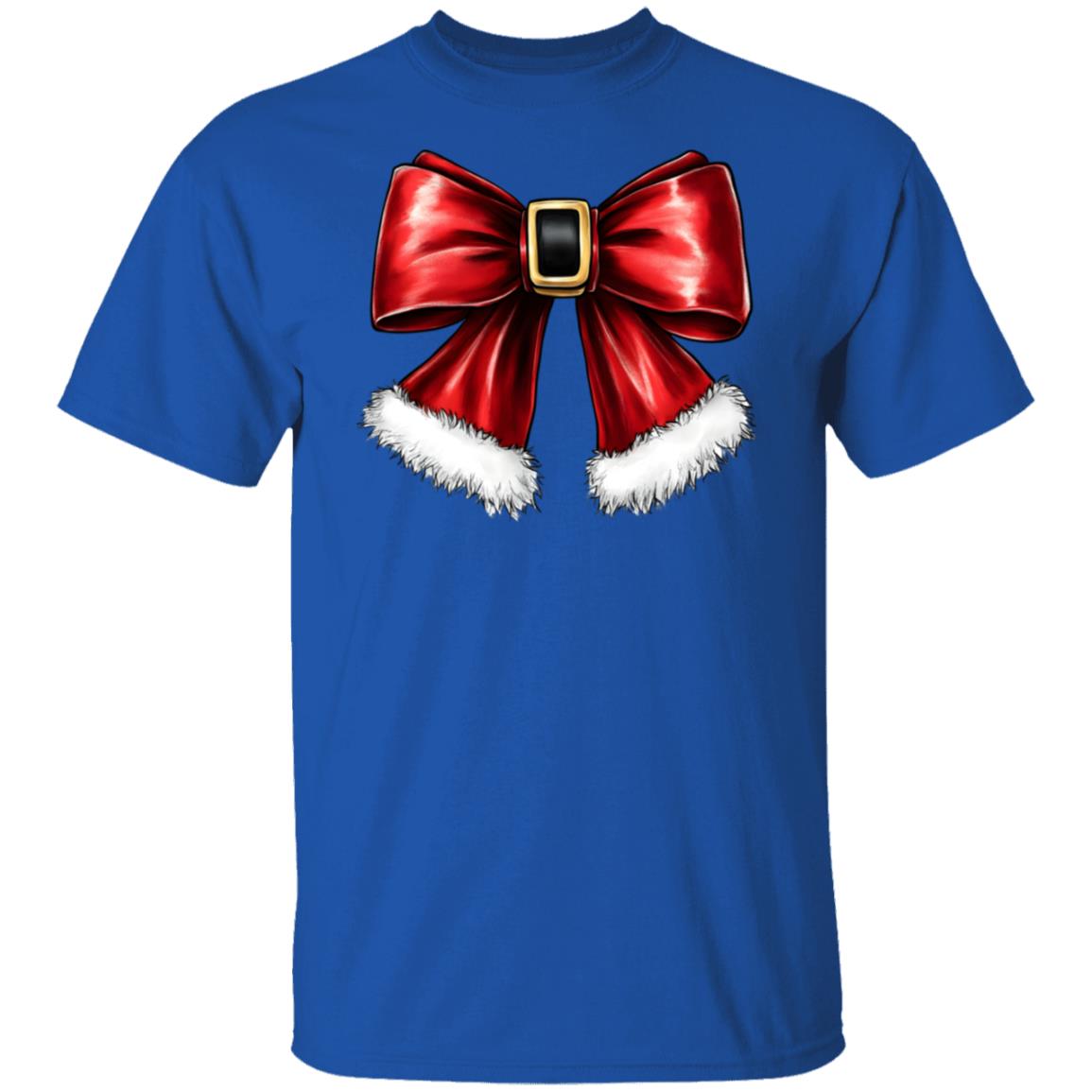 Santa bow Christmas Holiday Gift T-shirt