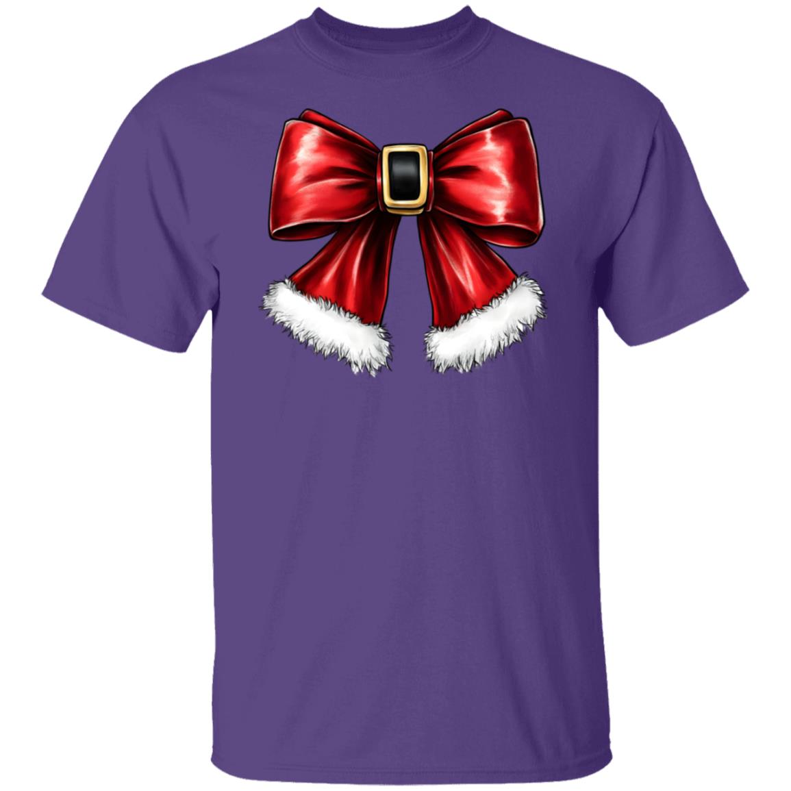 Santa bow Christmas Holiday Gift T-shirt