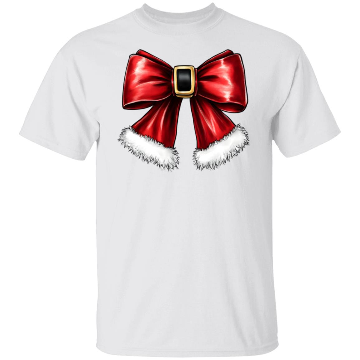 Santa bow Christmas Holiday Gift T-shirt