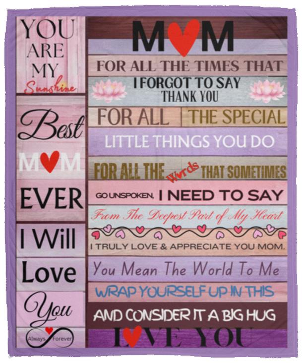 To My Mom | Mother's Birth Day Christmas Holiday Blanket | For All The Times |