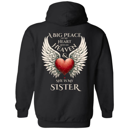 MY HEART IS IN HEAVEN | FAMILY MEMORIAL GIFT | T-SHIRT | CHRISTMAS GIFT | | PULLOVER HOODIE |