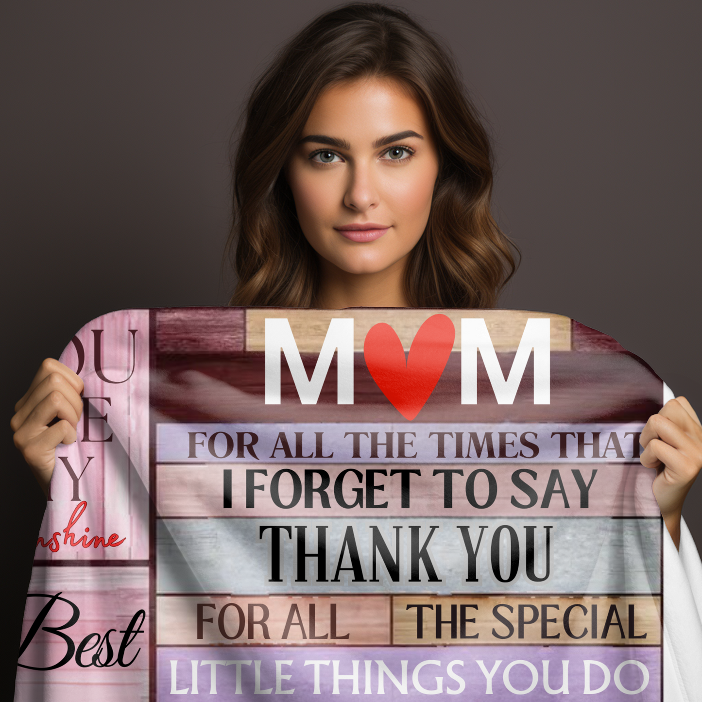 | Mother's day blanket | mother's gift | Christmas Gift | Valentines Gift| From the deepest part of my Heart |