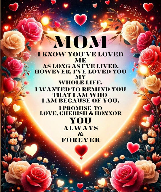 Mom I've Loved You My Whole Life | MOTHER'S DAY GIFTS | Mother's birth day |