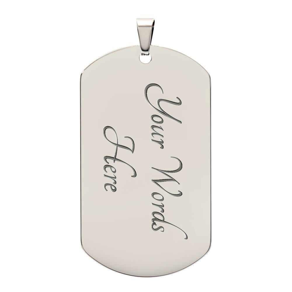 TO MY SON DOGTAG NECKLACE | THIS OLD LION | CHRISTMAS HOLIDAY BIRTHDAY GIFT| DAD