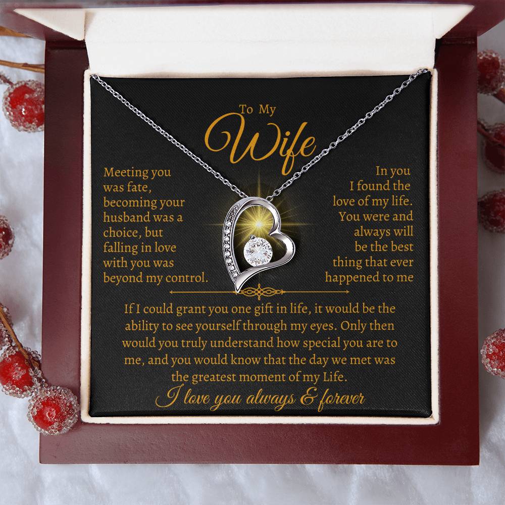 To My Wife | Forever Love Necklace | Christmas Holiday Gift |