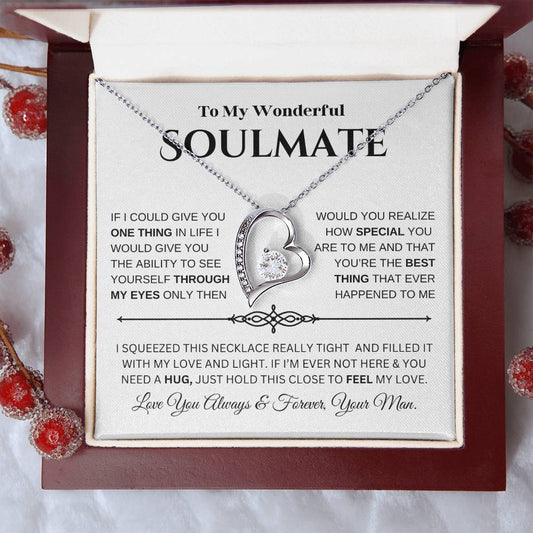 To My Soulmate | Forever Love Necklace | Christmas Holiday Gift | Your Man | WB