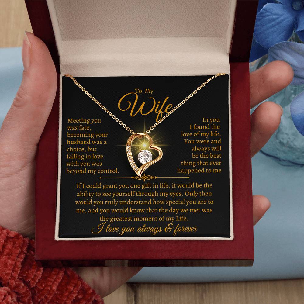 To My Wife | Forever Love Necklace | Christmas Holiday Gift |