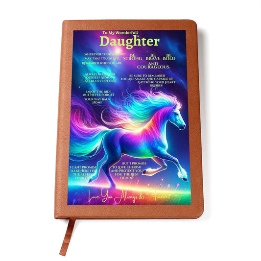 To My Wonderful Daughter Journal | Christmas Holiday Birthday Gift for Her | Mom or Dad | YB