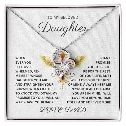 To My Beloved Daughter | Forever Love Necklace | Dad