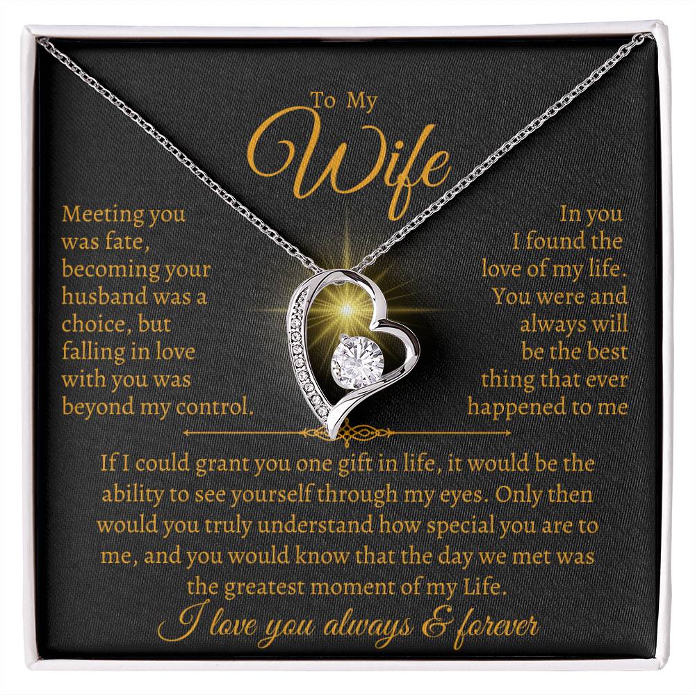 To My Wife | Forever Love Necklace | Christmas Holiday Gift |