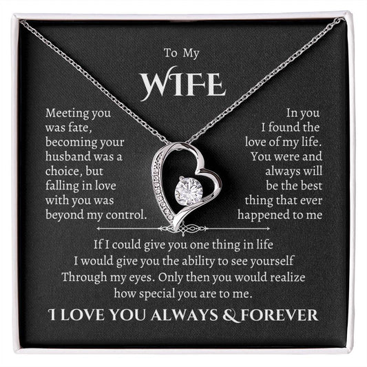 To My Wife | Forever Love Necklace | BW