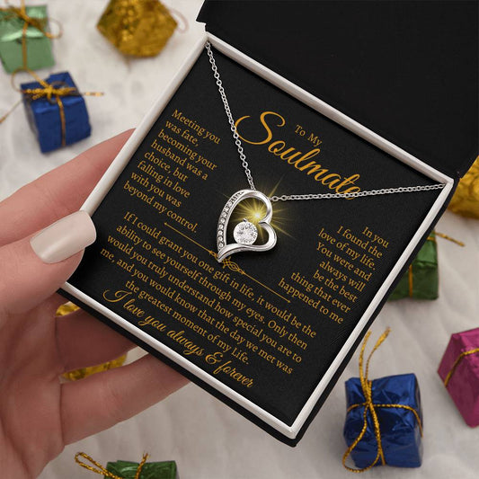 To My Soulmate | Forever Love Necklace | Christmas Holiday Gift | For Her