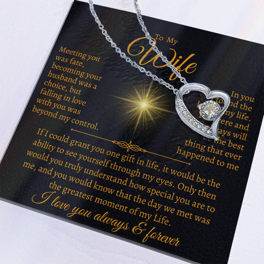 To My Wife | Forever Love Necklace | Christmas Holiday Gift |