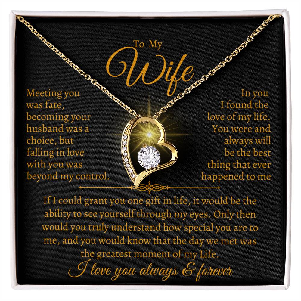 To My Wife | Forever Love Necklace | Christmas Holiday Gift |