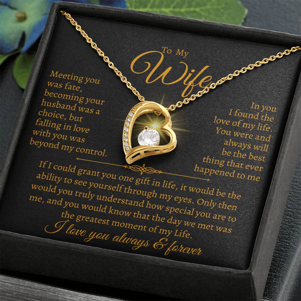 To My Wife | Forever Love Necklace | Christmas Holiday Gift |